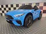 Electric children's car Mercedes SL63 12 volt metallic blue