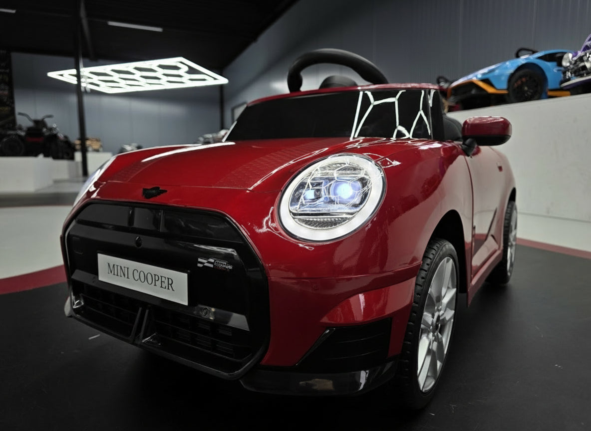 Children's car Mini Cooper S 12 volt metallic red