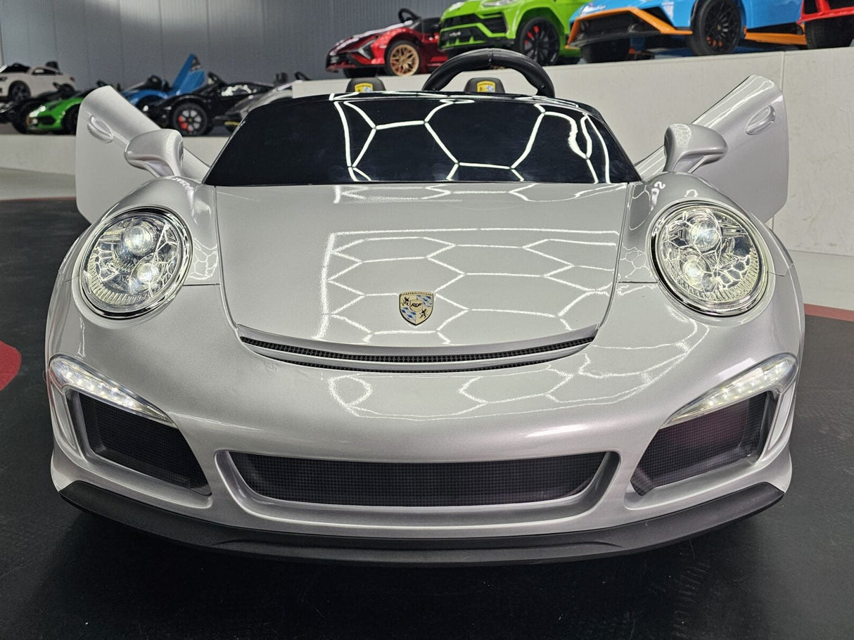 Children's car Porsche RUF 24 volt metallic silver