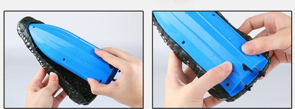 Fjernstyret krokodille-båd - skræm livet af din familie!