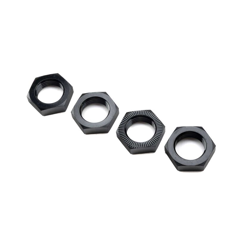 Losi Wheel Nut Black (4): ALL 5IVE