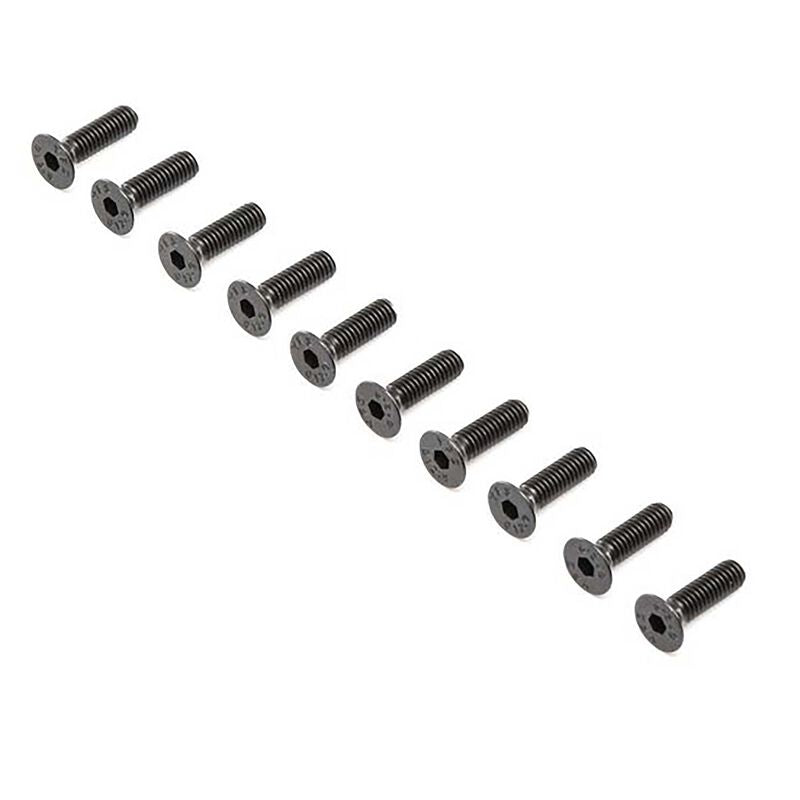 Losi Flat Head Screws M4 x 12mm STL (10)