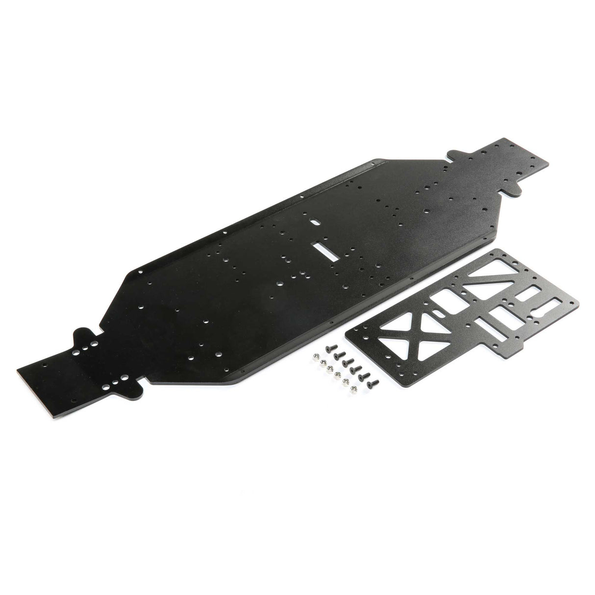 Chassis w/Brace, 4mm Black: DBXL-E 2.0