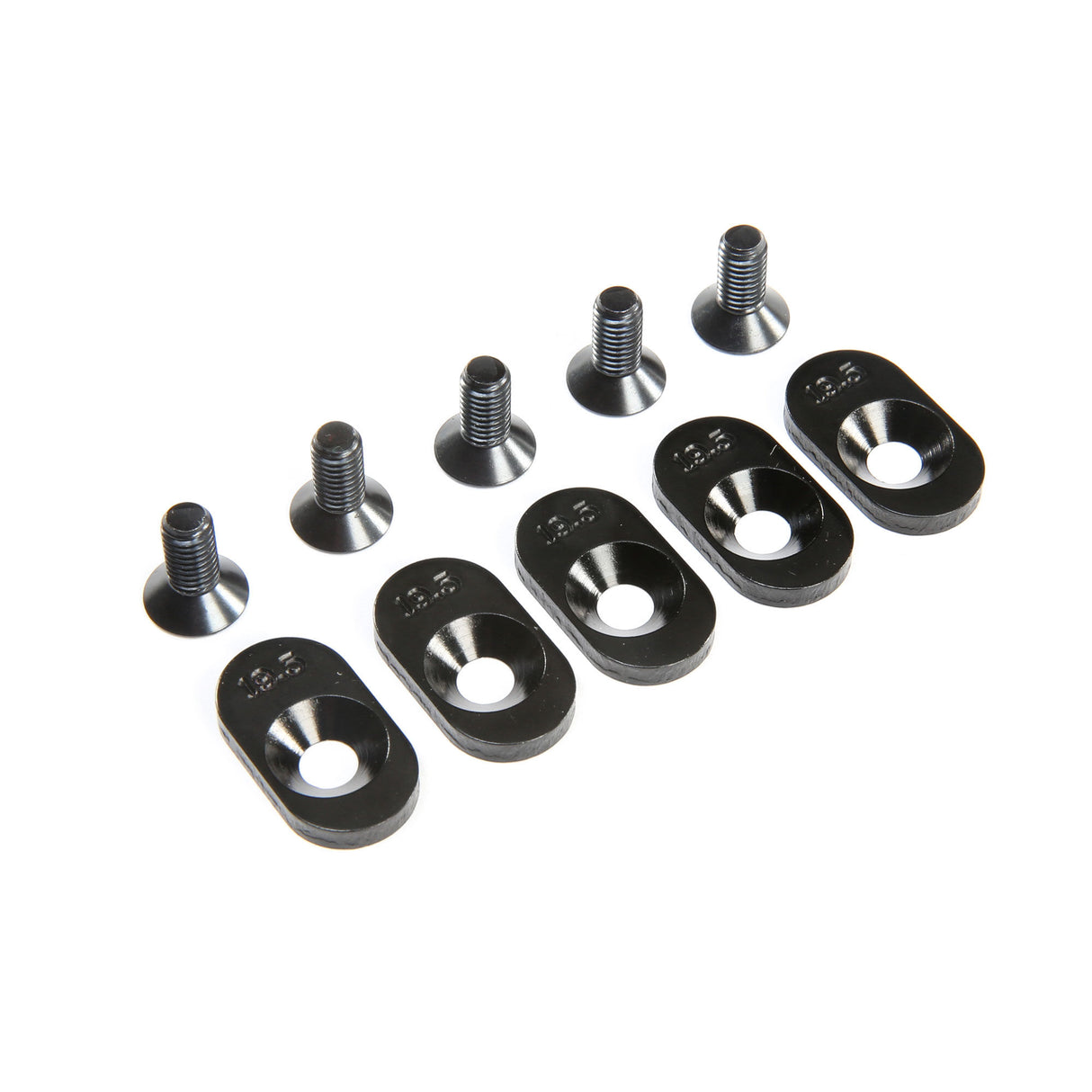EngineMntInsert&Screws, BLK, 19.5T(5): 5ive-T 2.0