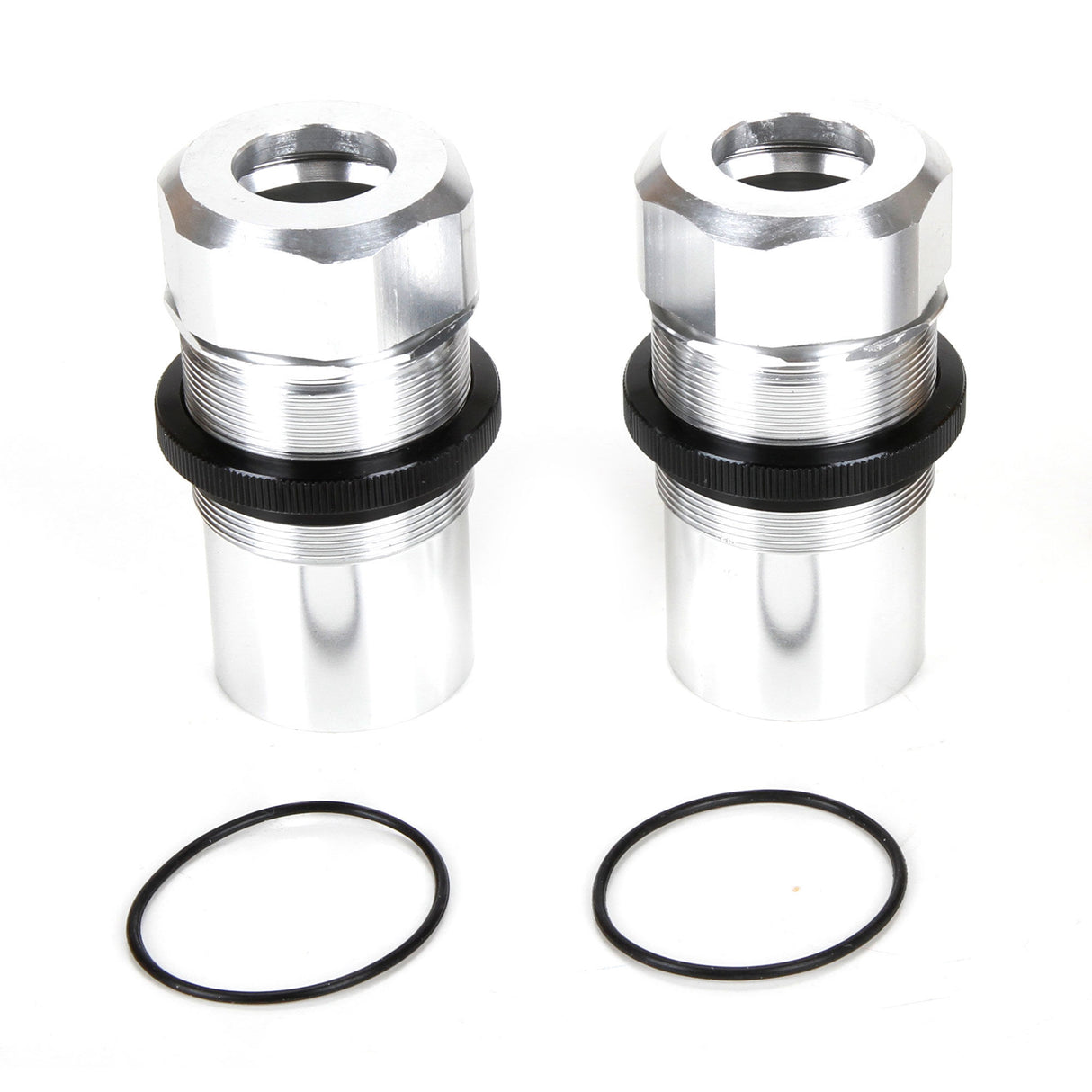 Fr/Rr Shock Body, Cap, AL, Slvr(2): MTXL