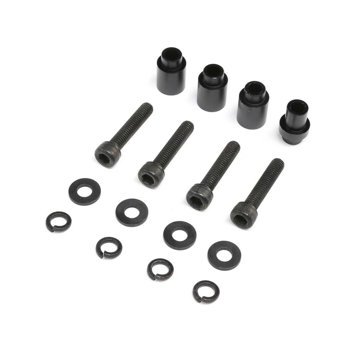 Engine Mount Spacers & ClutchMount,Al,Blk:DBXL 2.0