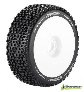 Tire &amp; Wheel B-PIRATE 1/8 Buggy Soft White (2)*