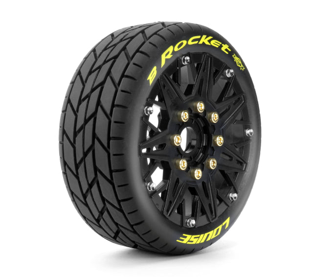 Tires &amp; Wheels B-ROCKET 1/8 Buggy Soft MFT (Removable 17mm Hex 0" &amp; 1/2" Offset) (2)