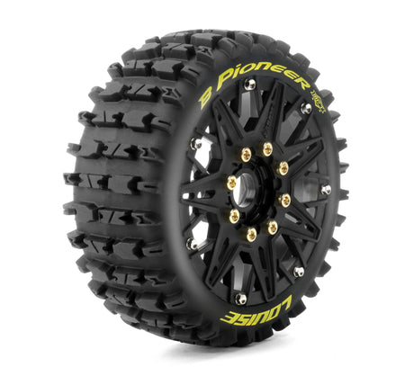 Tires &amp; Wheels B-PIONEER 1/8 Buggy Soft MFT (Removable 17mm Hex 0" &amp; 1/2" Offset) (2)