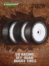 Tire &amp; Wheel B-VENTUS 1/8 Buggy Super Soft White (2)