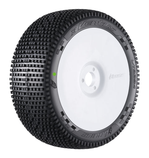 Tire &amp; Wheel B-VENTUS 1/8 Buggy Super Soft White (2)