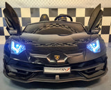 24 volt Lamborghini Aventador 2 person with drift metallic black
