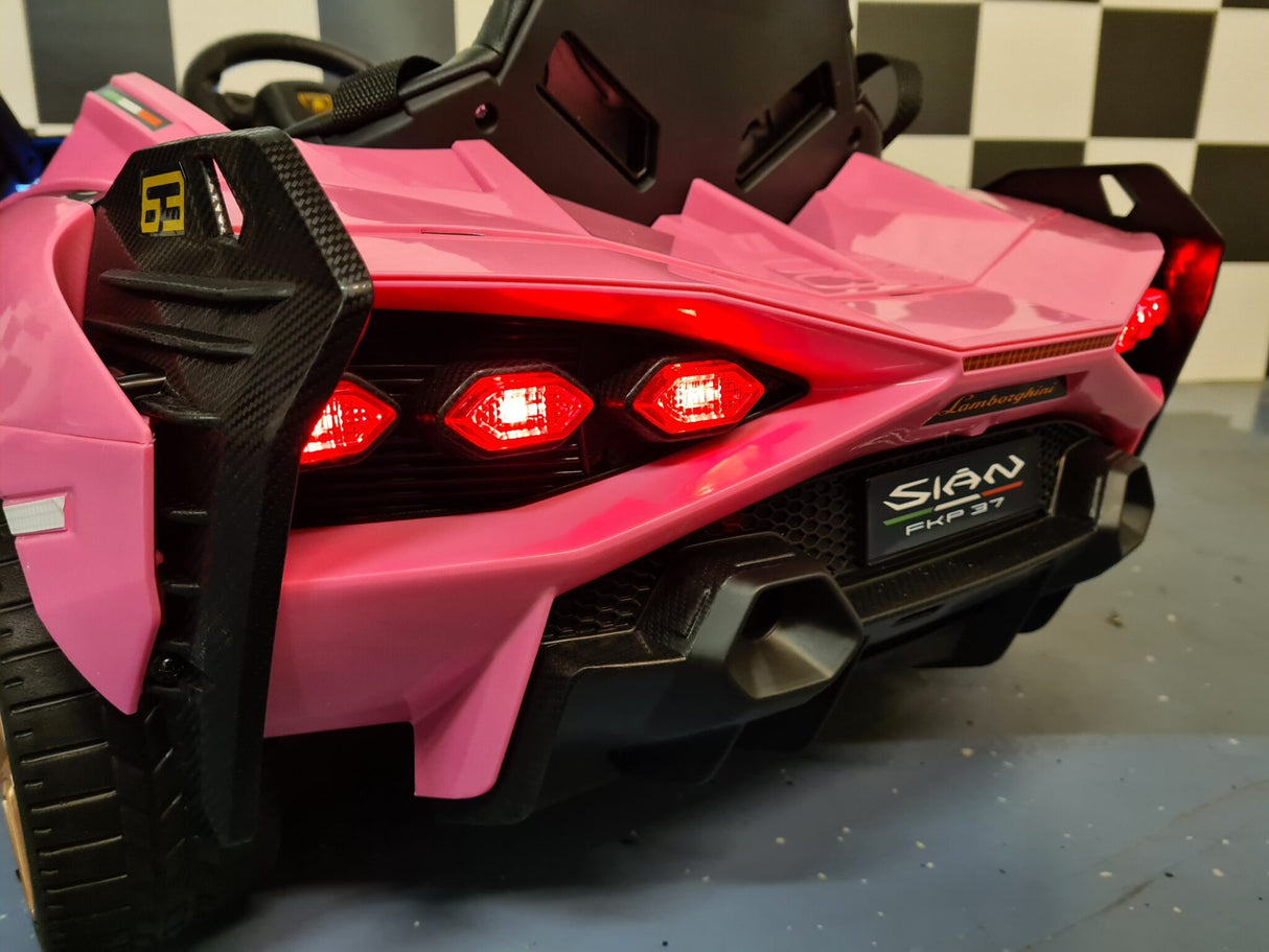 Battery children's car Lamborghini Sian pink