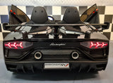 24 volt Lamborghini Aventador 2 person with drift metallic black