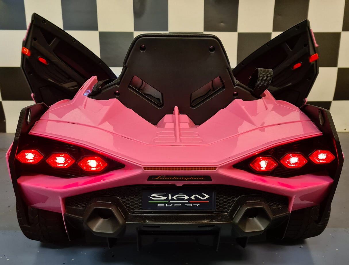 Battery children's car Lamborghini Sian pink