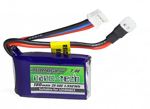 LiPo batteri nano-tech 7,4V 180mAh 2S 25C LiPoly