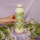 500ml Insulated Bottle - Green damask flourish - Bridgerton