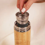 Bamboo tea bottle 400 ml - The great wave of Kanagawa