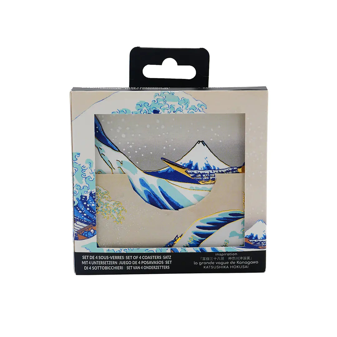 Set of 4 coasters - The Great Wave of Kanagawa