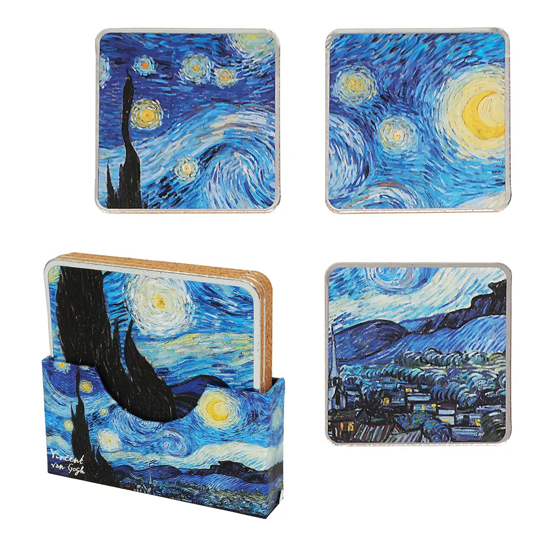 Set of 4 coasters - The Starry Night - Vincent Van Gogh