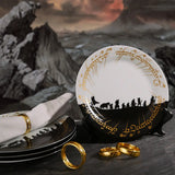Set of 4 plates with 4 napkin rings - LOTR