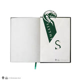 Hard cover notebook and bookmark - Slytherin crest