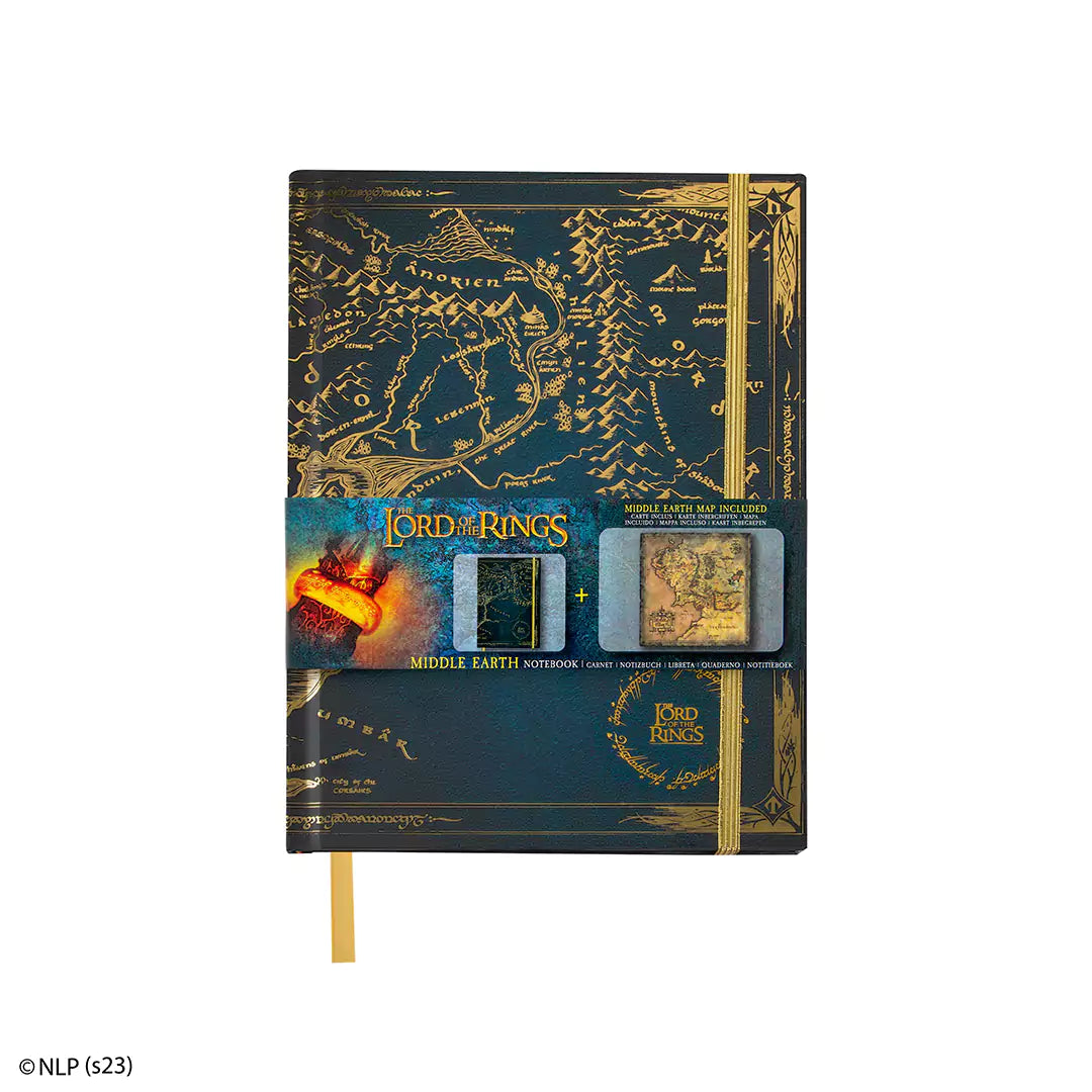 Hard cover notebook Middle Earth map - The Lord of the Rings