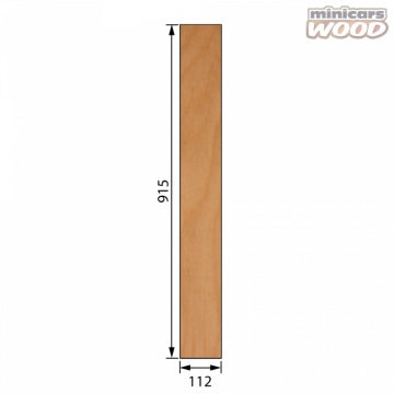 Minicars Wood 70050067 - Aircraft Birch Plywood 5.0 x 112 x 915 mm 7-ply