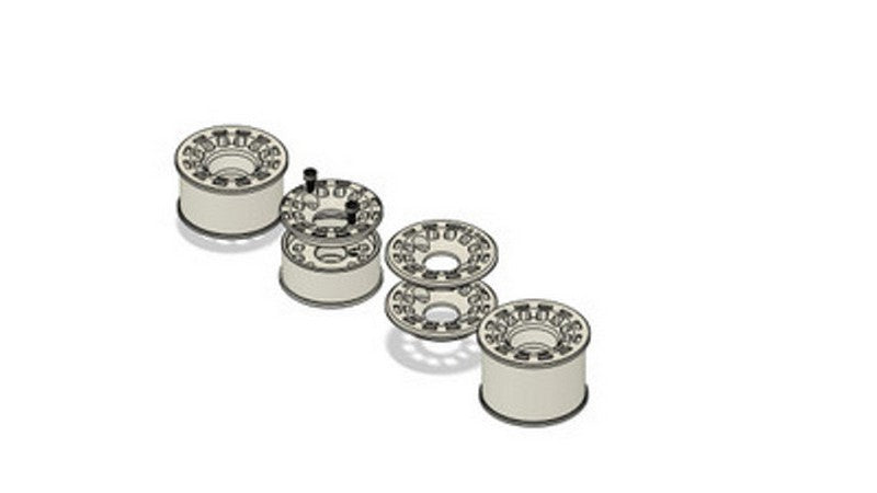 MWX MX-PPRS - AMG 11MM 3 OFFSET WHITE WHEELS (No ACETONE SAFE)