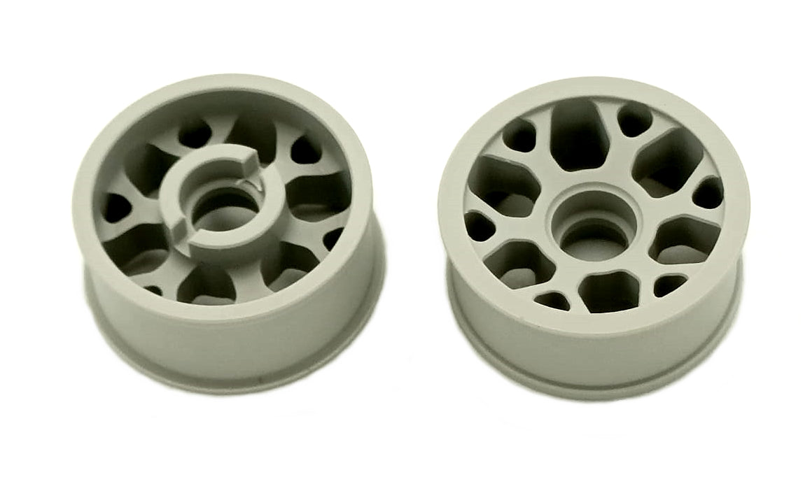 Marka Racing 1:28 Mini-Z 2WD CNC Delrin Flanged FRONT Wheel 8.5x19mm +3 Offset (LIGHT GREY)