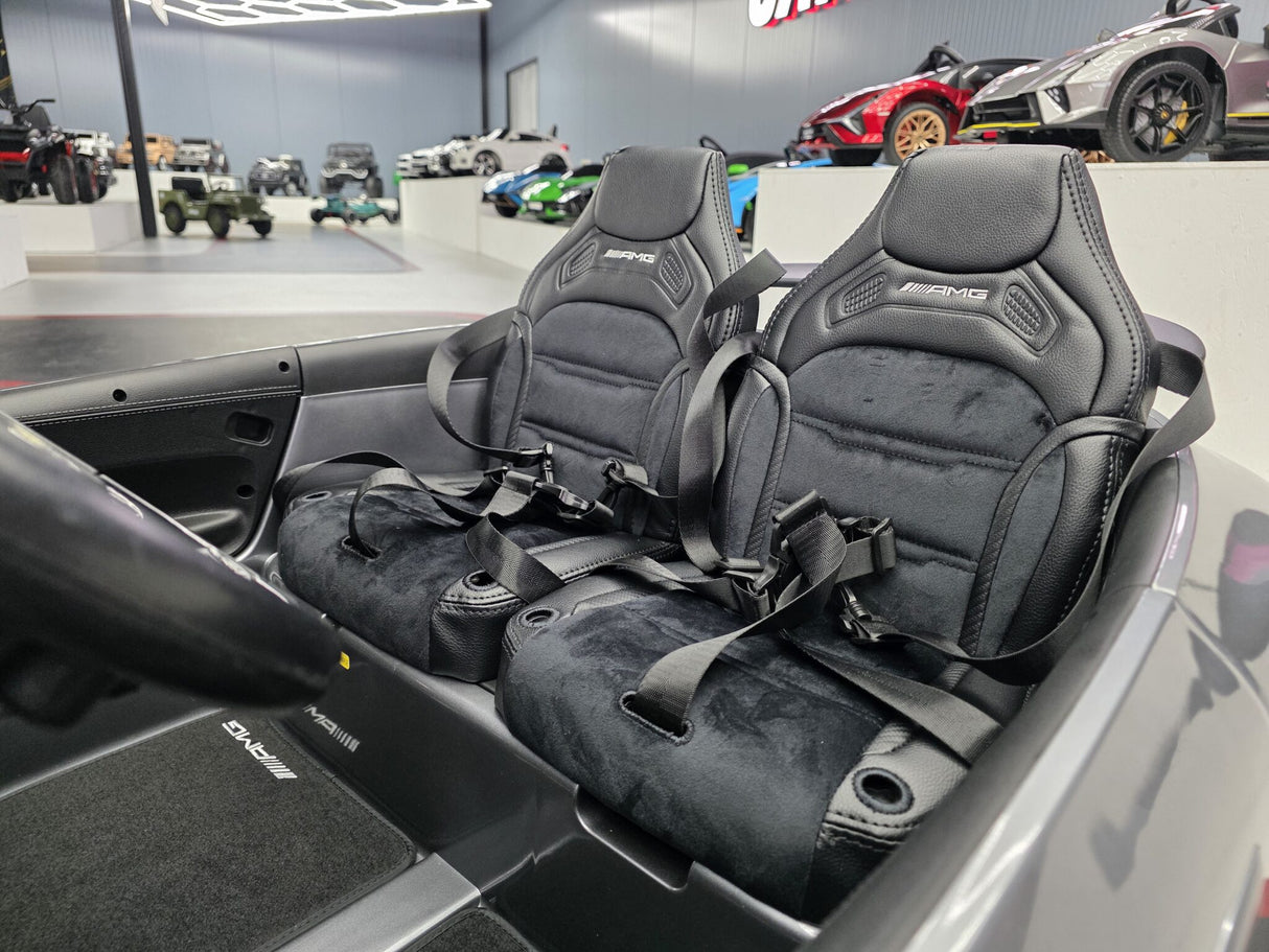 Børnebil Mercedes GT63 2-personers 24 volt metallic grå