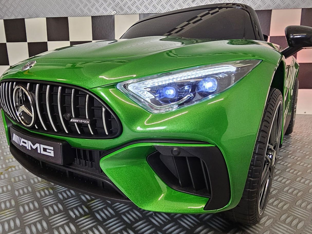 Children's car Mercedes SL63 12 volt metallic green
