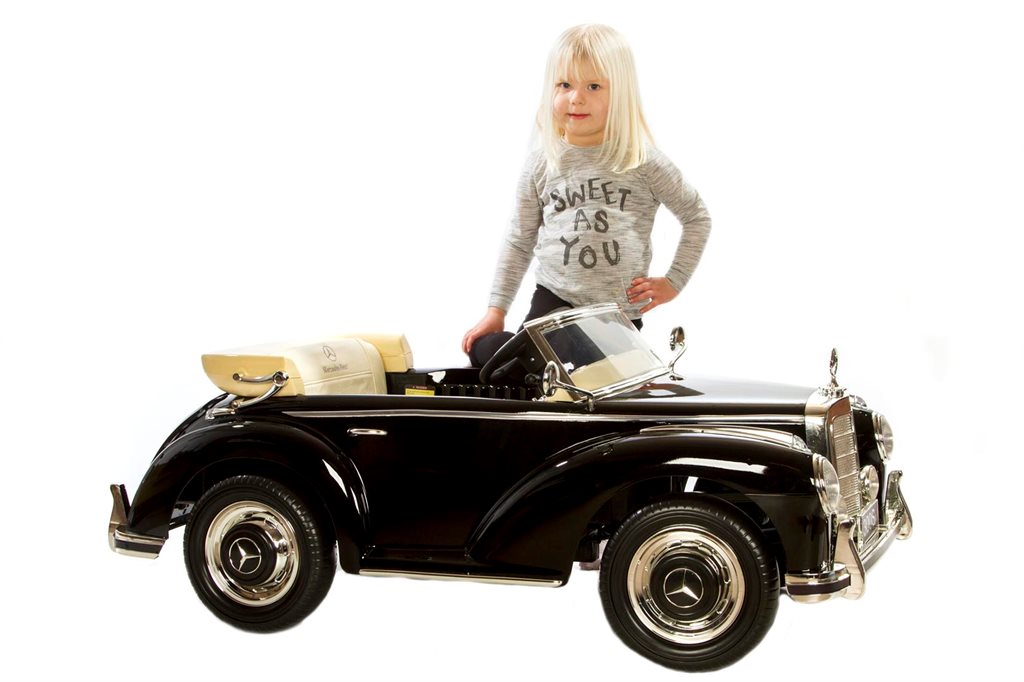Mercedes 300S Elbil til Børn, Sort, 2x12V