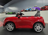 Children's car Mini Cooper S 12 volt metallic red
