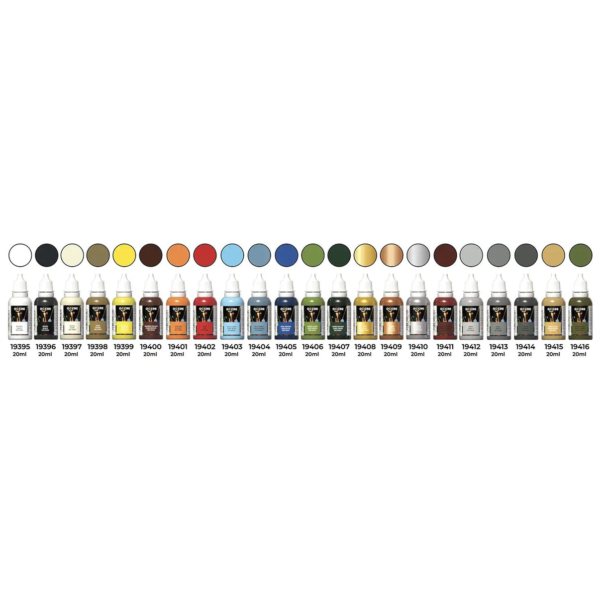 OcCre Paint Set 22 Bottles Complete