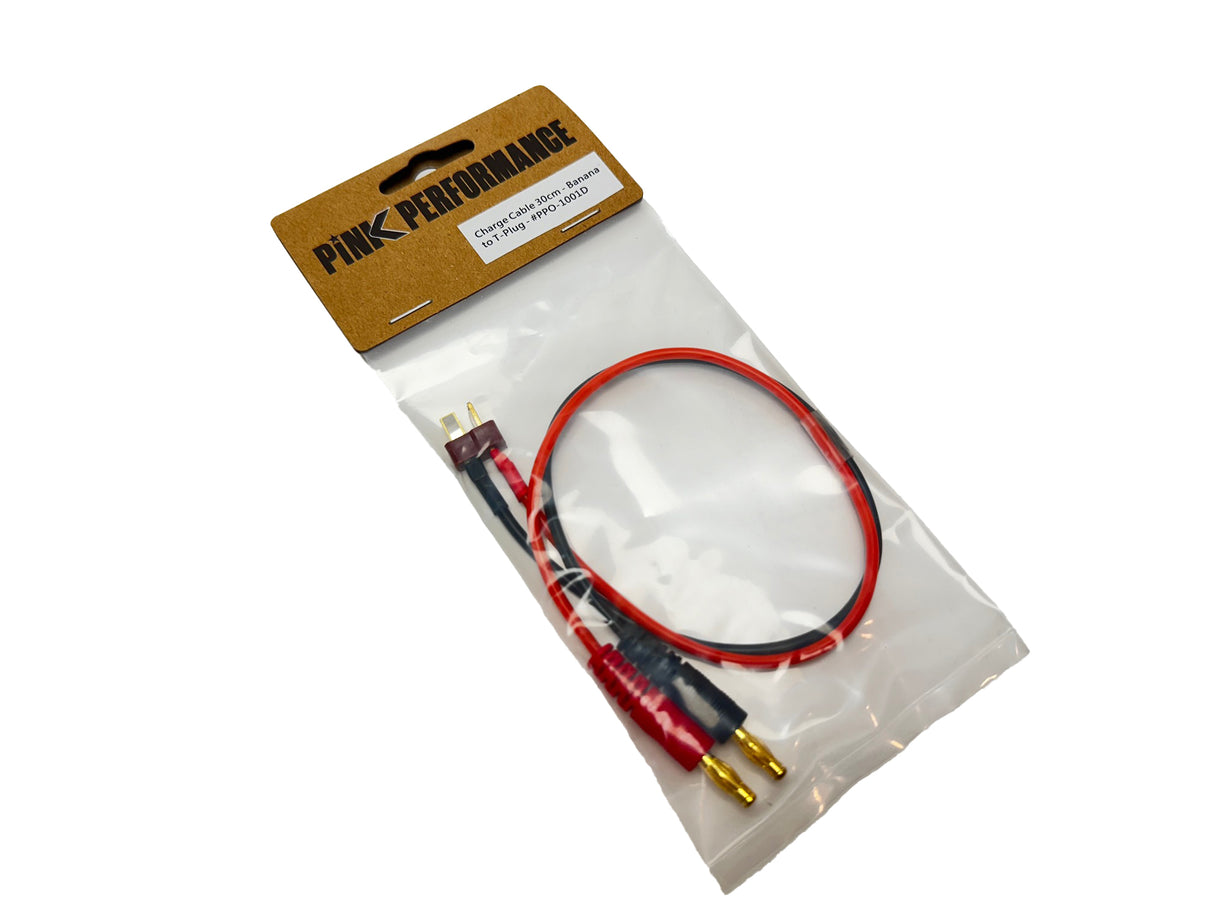 PINK PERFORMANCE PP0-1001D - Charge Cable 30cm Pink Performance - Banana to T-Plug