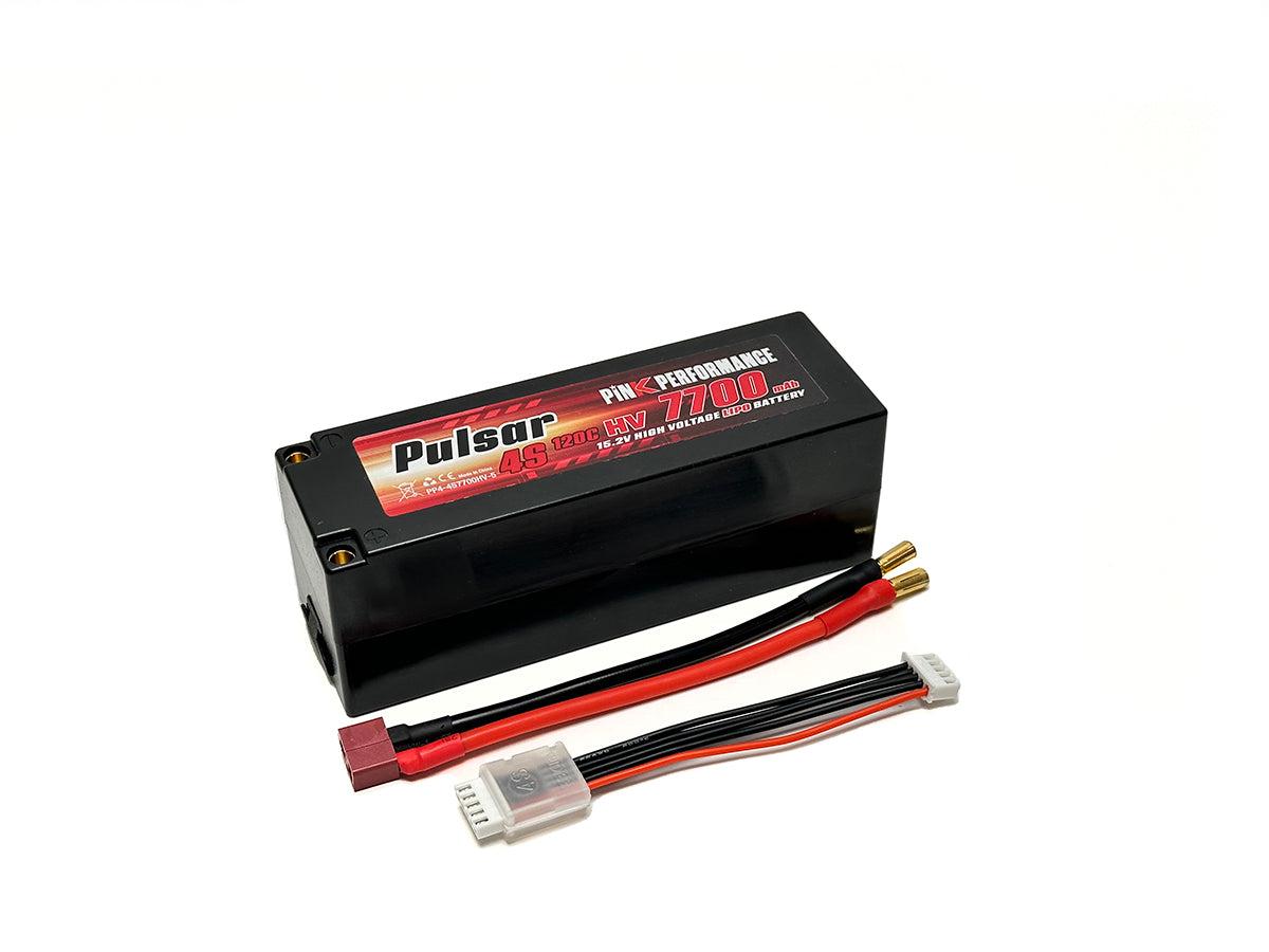 PINK PERFORMANCE PP4-4S7700HV-5 - Pink Performance Pulsar LiPo 4S 15.2V-7700-130C5mm 139x47x48mm 600g