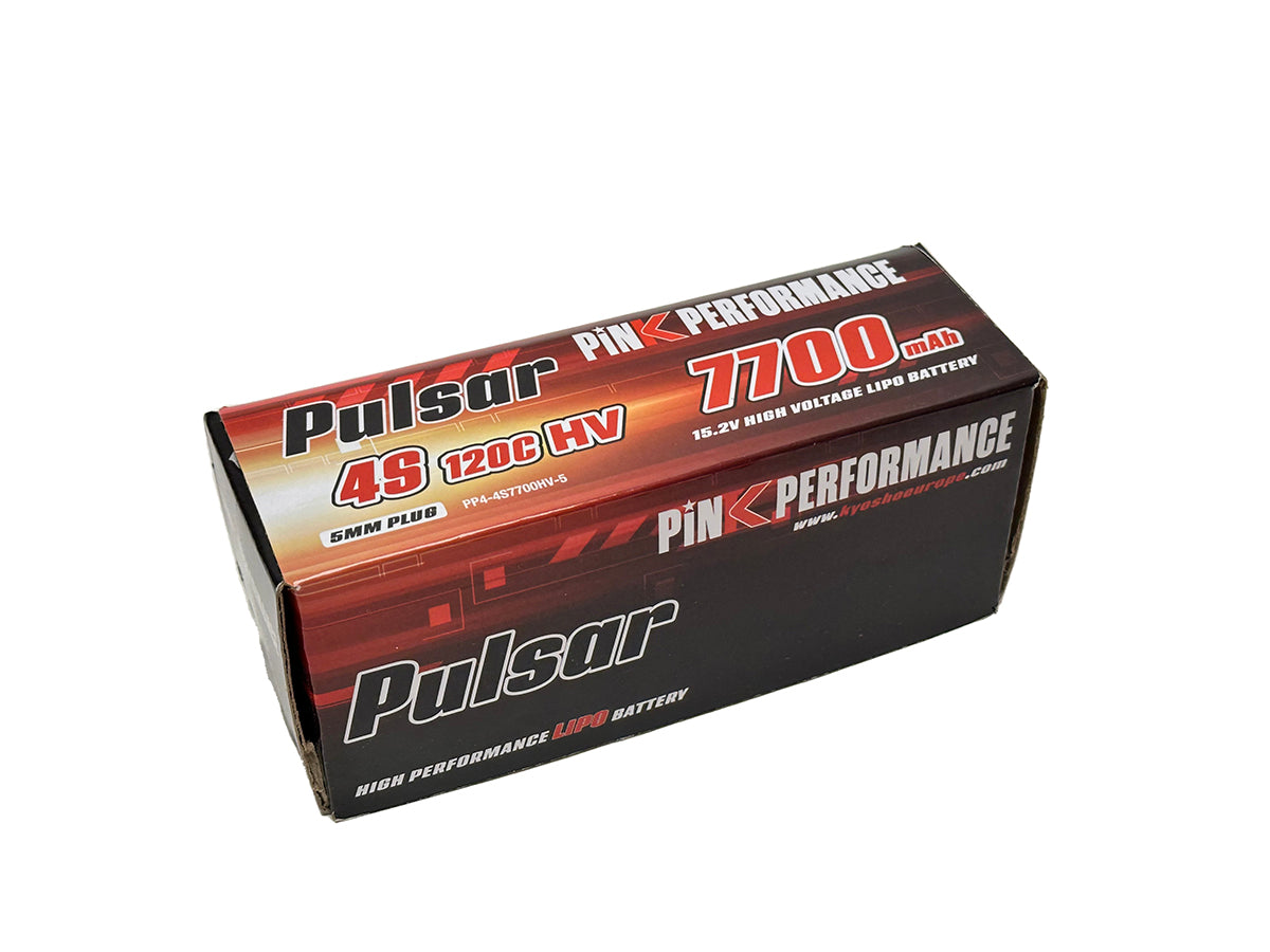 PINK PERFORMANCE PP4-4S7700HV-5 - Pink Performance Pulsar LiPo 4S 15.2V-7700-130C5mm 139x47x48mm 600g