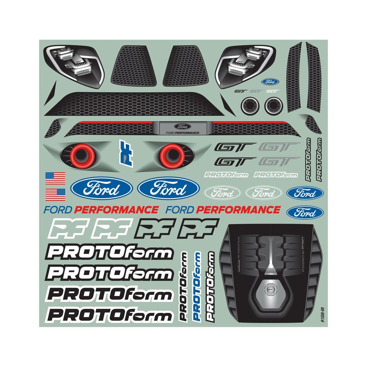 Ford GT Light Weight Clear Body, 190mm