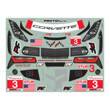1/8 Corvette C7.R Clear Body :GT, Short Wheelbase