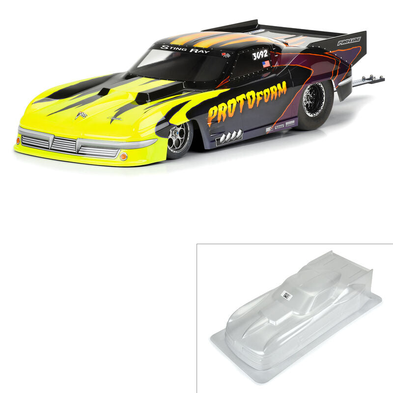 PROTOform 1/10 1963 Chevrolet Corvette Stingray Pro Mod Clear Body: Drag Car