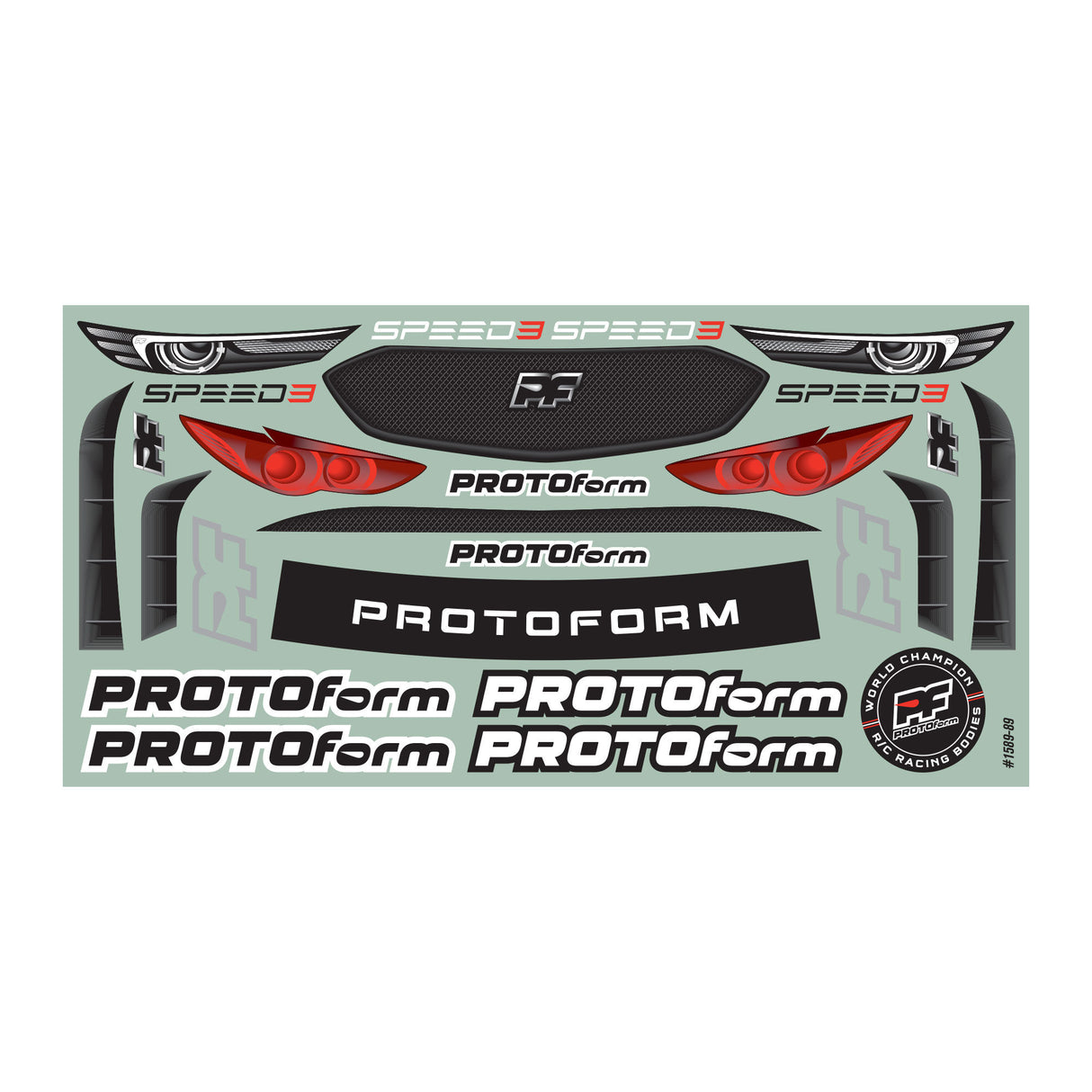 1/10 Speed3 Clear Body for 190mm FWD TC