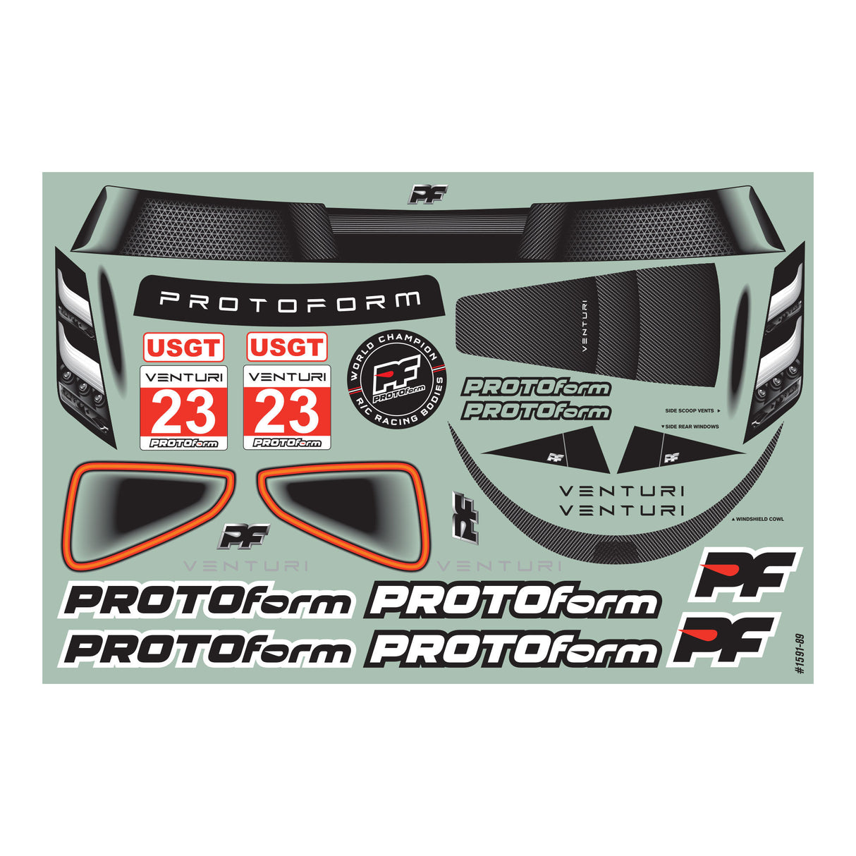 1/10 Venturi GT Clear Body for 190mm TC