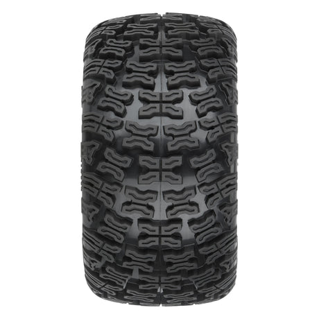 Bonesaw 2.8" All-Terrain Truck Tires Mounted on Raid Black 6x30 Removable Hex (12mm & 14mm) Wheels (2) for Vorteks 4x4 and other 1/10 Trucks Front or Rear