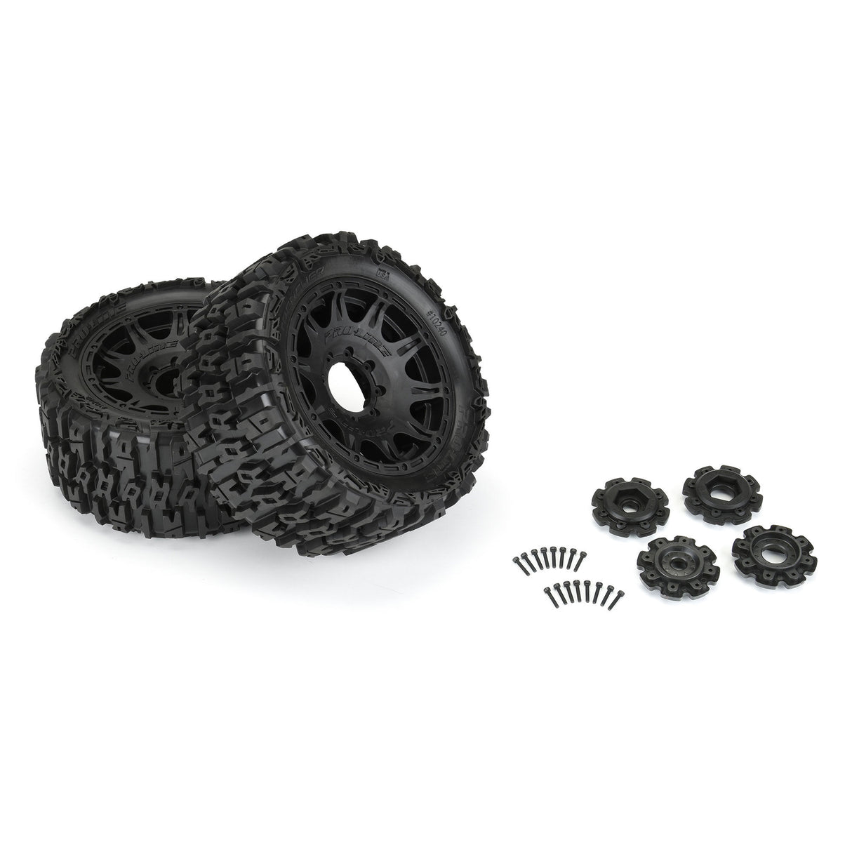 Trencher 5.7in Tires Mounted on Raid Black 8x48 Removable 24mm Hex Wheel 2 for X-MAXX, KRATON 8S & Other Large Vehicles Front or Rear