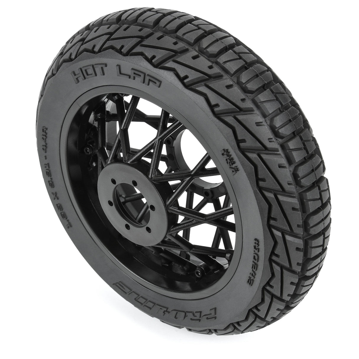 Hot Lap S3 Motorcycle Rear Tire Mounted on Black Supermoto Wheel for Promoto-MX Rear