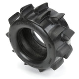 Sand Paw HP BELTED 2.8" Sand Truck Tires Mounted on Raid Black 6x30 Removable Hex (12mm & 14mm) Wheels (2)