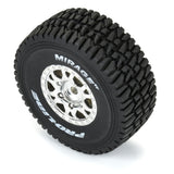 Mirage TT F/R Tires Mounted 12mm Hex Satin Silver Impulse (4) for Arrma Mojave Grom