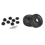 Aztek SC 2.2"/3.0" M2 (Medium) Tires Mounted on Raid Black 6x30 Removable Hex (12mm & 14mm) SC Wheels for Slash® 2wd, Slash® 4x4, ProTrac™ & Senton™ 4x4 Front or Rear