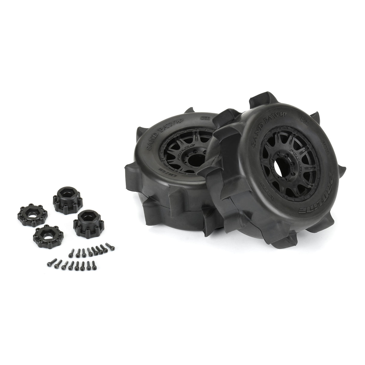 Sand Paw HP BELTED F/R 3.8" MT Tires MTD 17mm Black Raid (2)